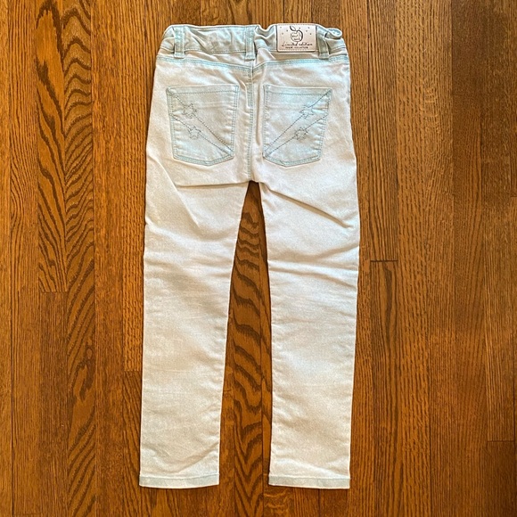 NWOT 3Pommes Girl Shinny Turquoise Jeans size: 6 - Picture 6 of 6